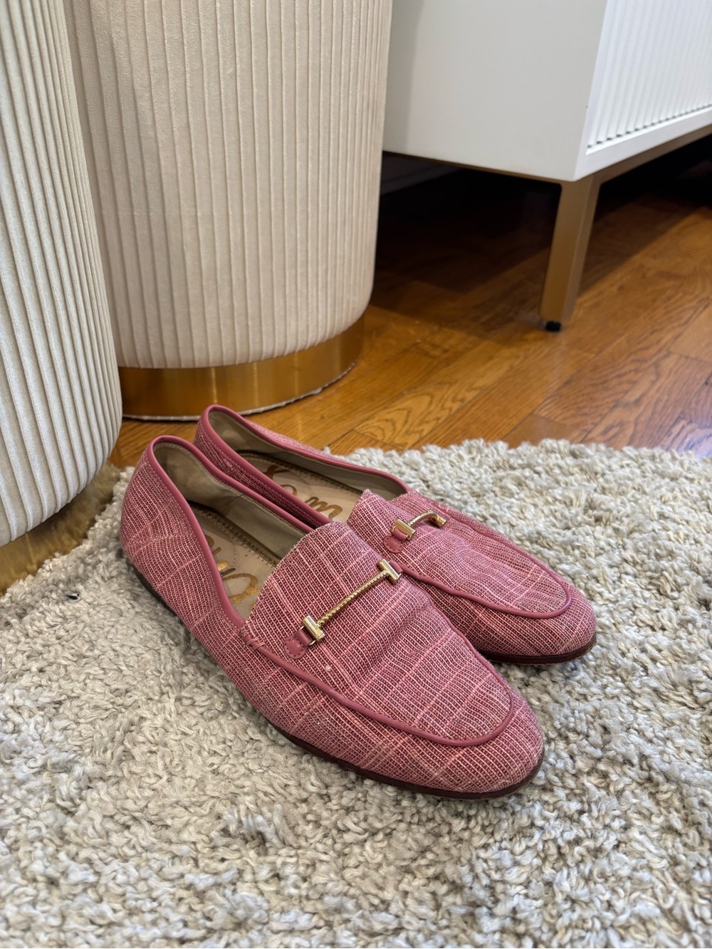 Sam Edelman Loraine Orchid Flower Almond Toe Fashion Loafer Pink